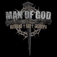 Man Of God Husband Dad Grandpa Cross Christian Sustainable Bucket Hat