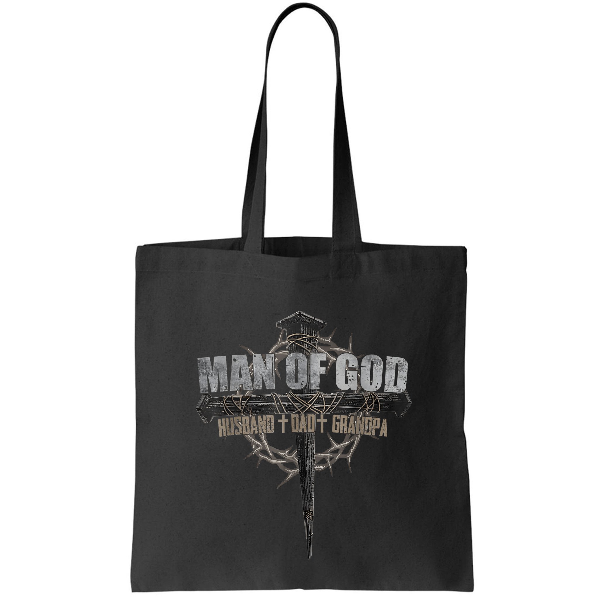 Man Of God Husband Dad Grandpa Cross Christian Bag