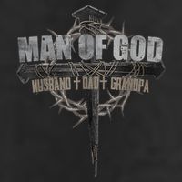 Man Of God Husband Dad Grandpa Cross Christian Golf Towel