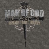Man Of God Husband Dad Grandpa Cross Christian Cotton Canvas Backpack