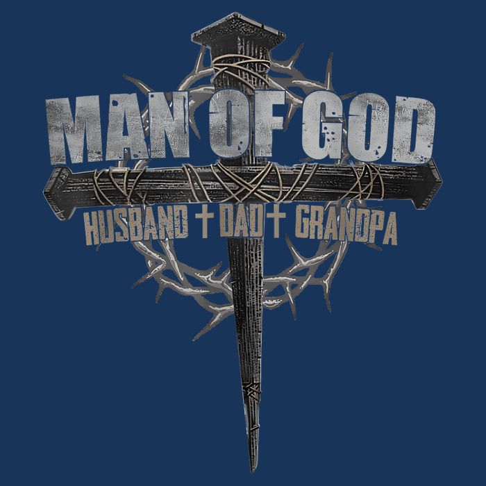 Man Of God Husband Dad Grandpa Cross Christian Infant Baby Jersey Bodysuit