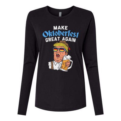 Make Oktoberfest Great Again Funny Trump Drink Beer Mug Gift Womens Cotton Relaxed Long Sleeve T-Shirt