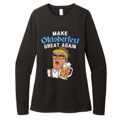 Make Oktoberfest Great Again Funny Trump Drink Beer Mug Gift Womens CVC Long Sleeve Shirt