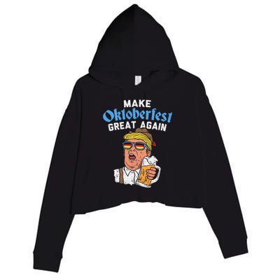 Make Oktoberfest Great Again Funny Trump Drink Beer Mug Gift Crop Fleece Hoodie