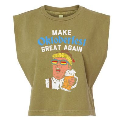 Make Oktoberfest Great Again Funny Trump Drink Beer Mug Gift Garment-Dyed Women's Muscle Tee