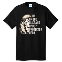 Man Of God Husband Daddy Protector Hero Lion Tall T-Shirt