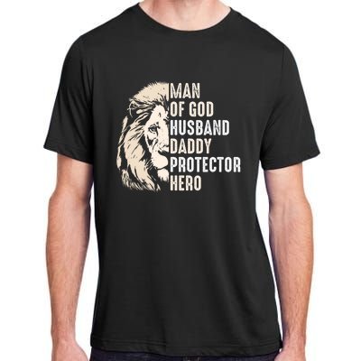 Man Of God Husband Daddy Protector Hero Lion Adult ChromaSoft Performance T-Shirt