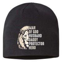 Man Of God Husband Daddy Protector Hero Lion Sustainable Beanie