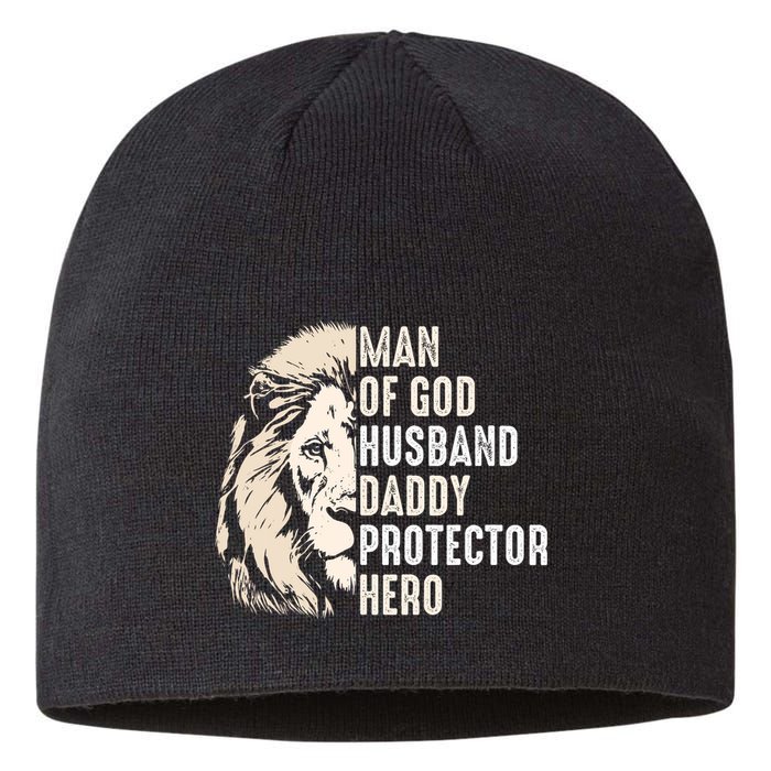 Man Of God Husband Daddy Protector Hero Lion Sustainable Beanie