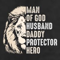Man Of God Husband Daddy Protector Hero Lion Golf Towel