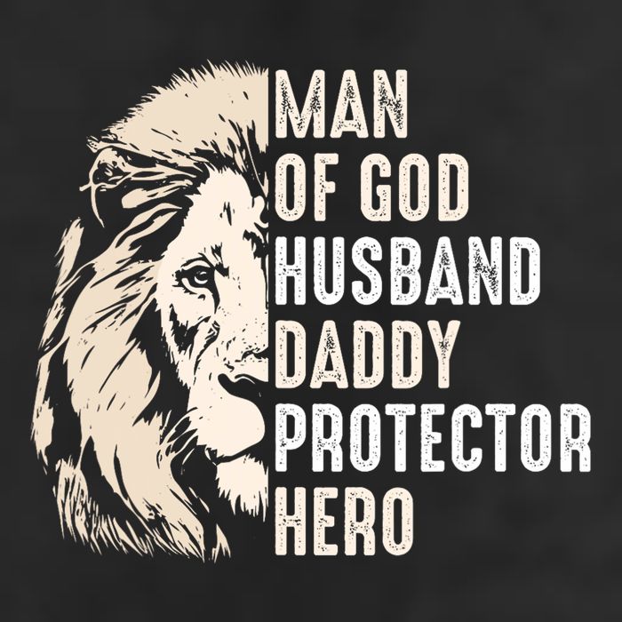 Man Of God Husband Daddy Protector Hero Lion Golf Towel