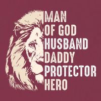 Man Of God Husband Daddy Protector Hero Lion 16oz Travel Tumbler