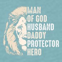 Man Of God Husband Daddy Protector Hero Lion Sueded Cloud Jersey T-Shirt