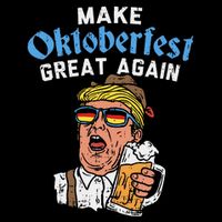 Make Oktoberfest Great Again Funny Trump Drink Beer Mug Gift Kids T-Shirt