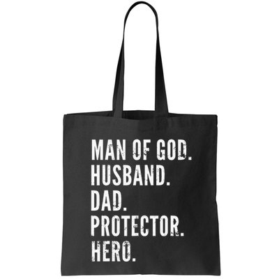 Man of God Husband Dad Protector Hero Bag