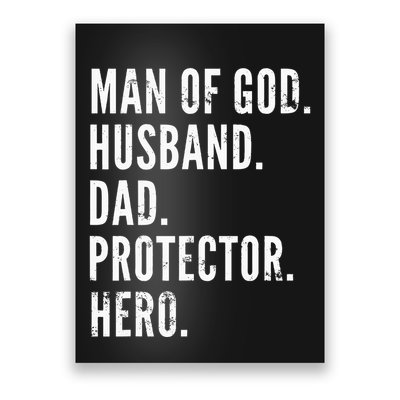 Man of God Husband Dad Protector Hero Poster