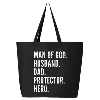 Man of God Husband Dad Protector Hero 25L Jumbo Tote