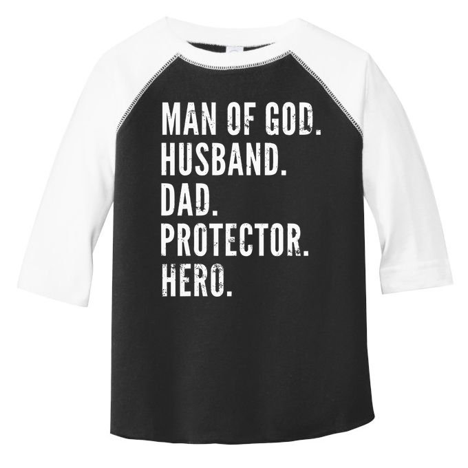 Man of God Husband Dad Protector Hero Toddler Fine Jersey T-Shirt