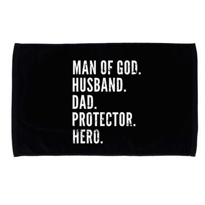 Man of God Husband Dad Protector Hero Microfiber Hand Towel