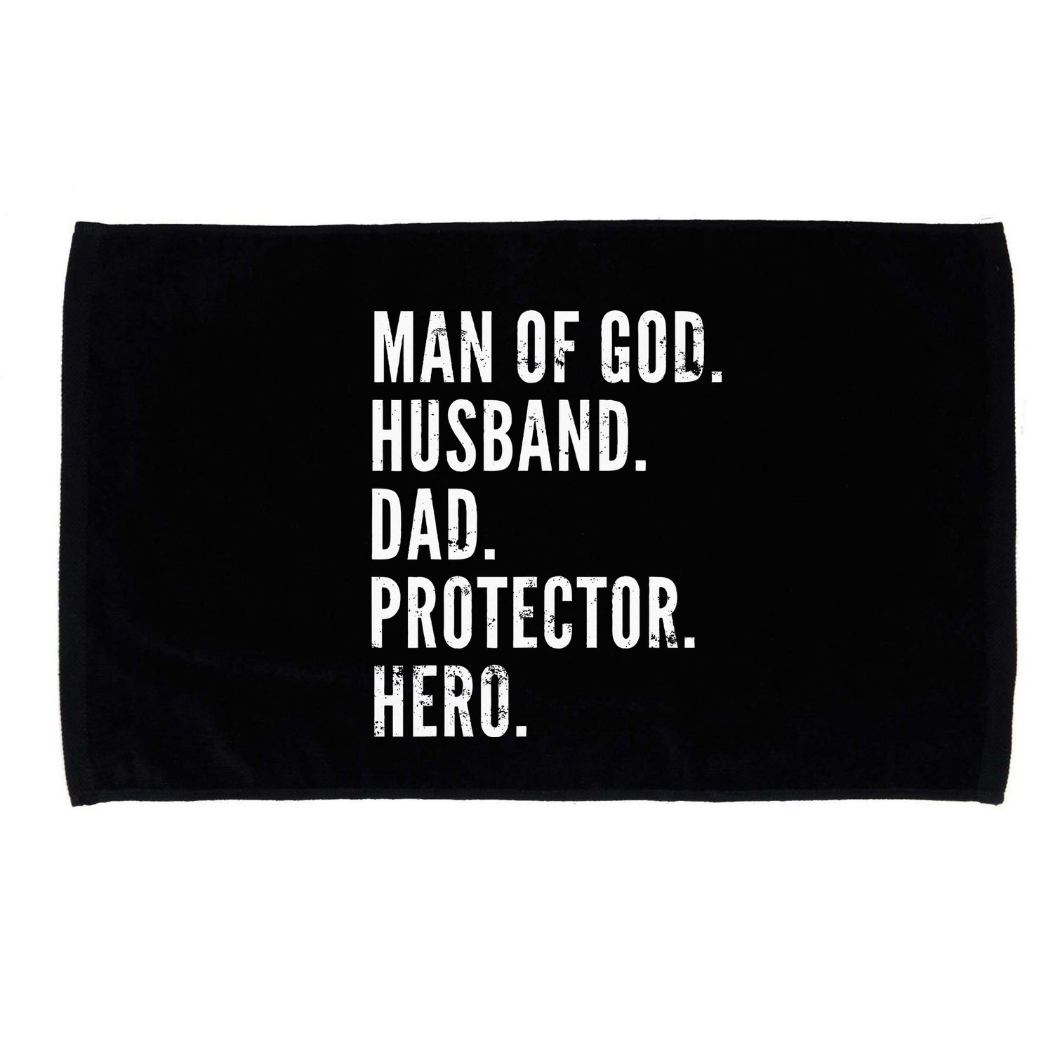 Man of God Husband Dad Protector Hero Microfiber Hand Towel