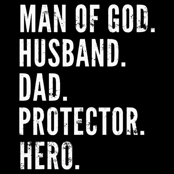 Man of God Husband Dad Protector Hero Short Acrylic Beanie