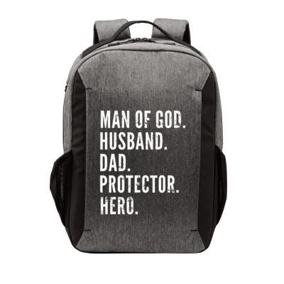 Man of God Husband Dad Protector Hero Vector Backpack
