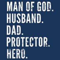 Man of God Husband Dad Protector Hero Infant Baby Jersey Bodysuit