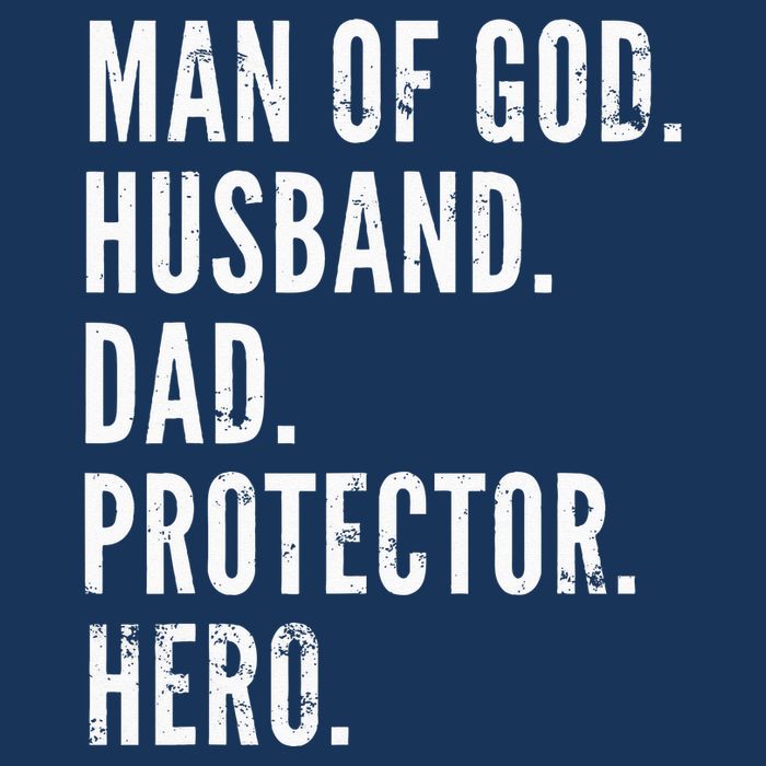Man of God Husband Dad Protector Hero Infant Baby Jersey Bodysuit
