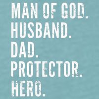 Man of God Husband Dad Protector Hero Sueded Cloud Jersey T-Shirt