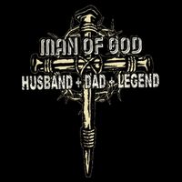 Man Of God Husband Dad Happy Fathers Day Proud Christian Youth Performance Sprint T-Shirt