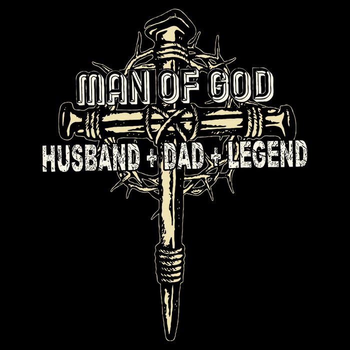 Man Of God Husband Dad Happy Fathers Day Proud Christian Youth Performance Sprint T-Shirt