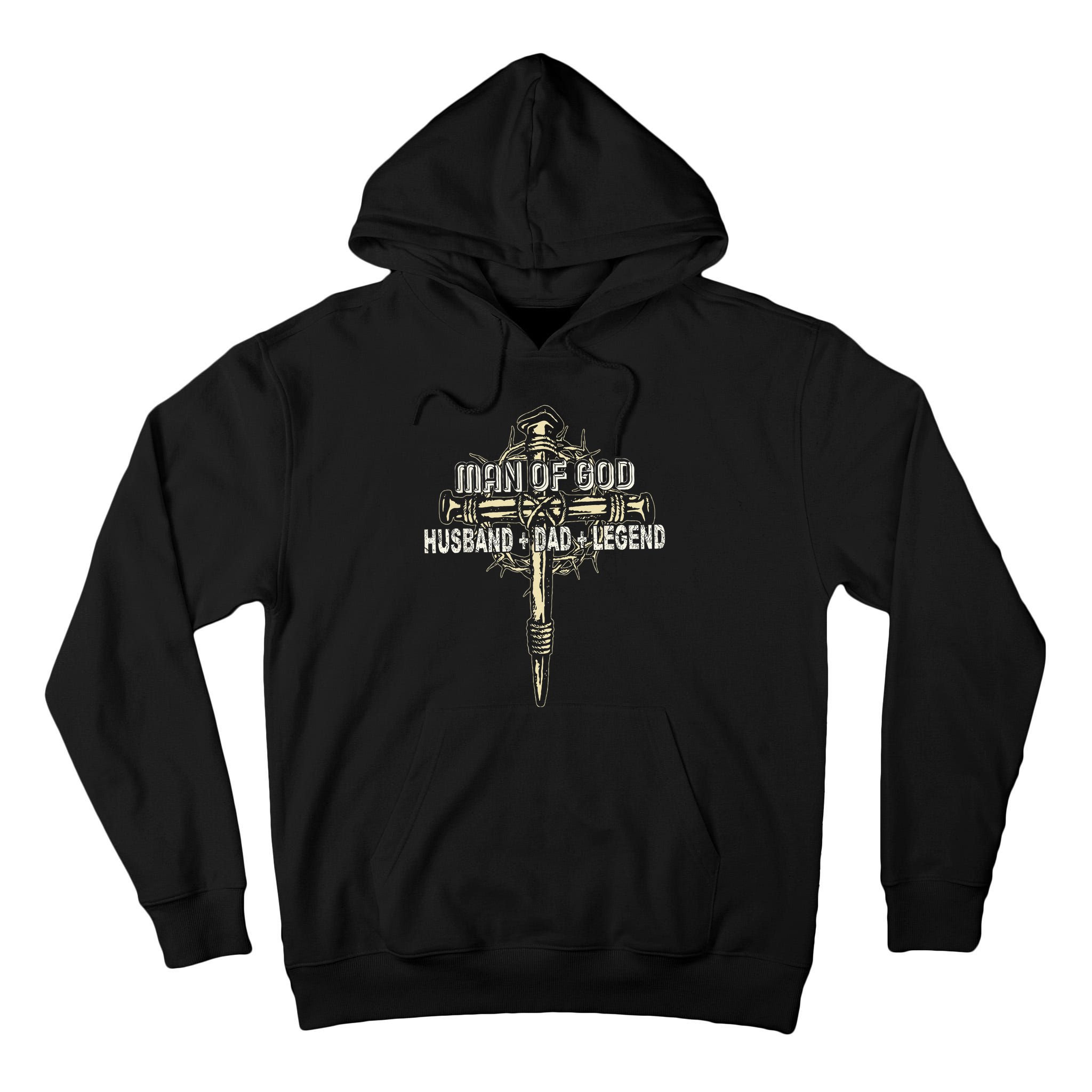 Man Of God Husband Dad Happy Fathers Day Proud Christian Tall Hoodie