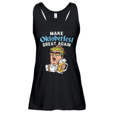 Make Oktoberfest Great Again Funny Trump Drink Beer Mug Gift Ladies Essential Flowy Tank