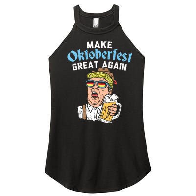 Make Oktoberfest Great Again Funny Trump Drink Beer Mug Gift Women’s Perfect Tri Rocker Tank