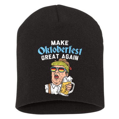 Make Oktoberfest Great Again Funny Trump Drink Beer Mug Gift Short Acrylic Beanie