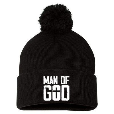 Man Of God I Jesus Pom Pom 12in Knit Beanie