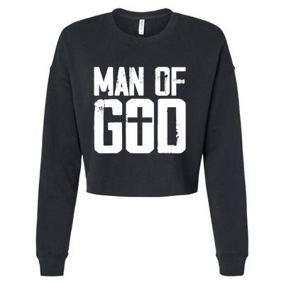 Man Of God I Jesus Cropped Pullover Crew