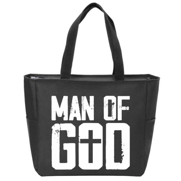 Man Of God I Jesus Zip Tote Bag