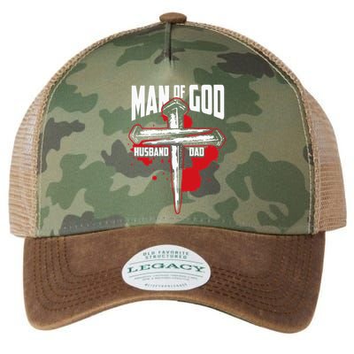Man Of God Husband Dad Christianity Religion Christian Dad Legacy Tie Dye Trucker Hat