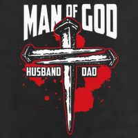 Man Of God Husband Dad Christianity Religion Christian Dad 7 Panel Mesh Trucker Snapback Hat