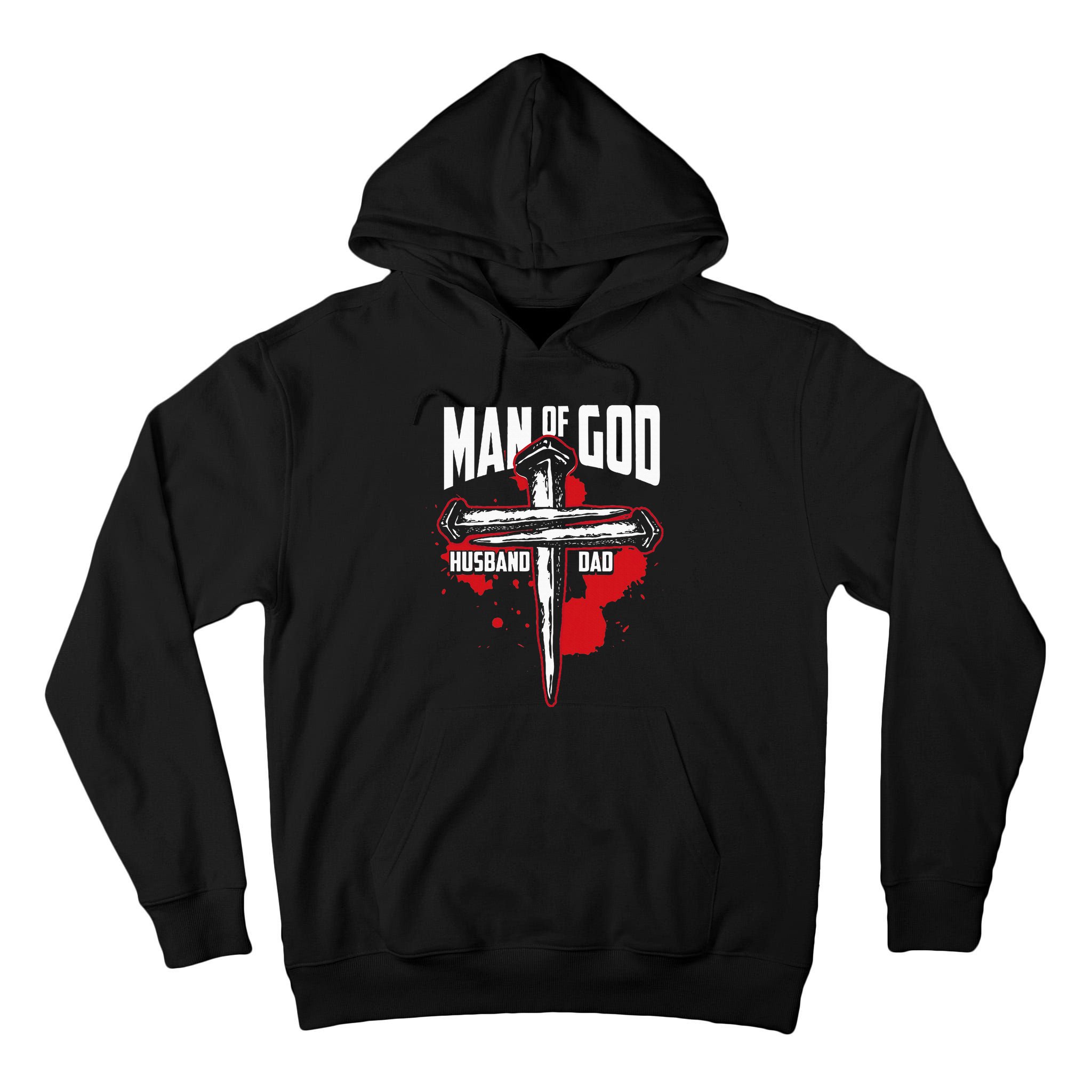 Man Of God Husband Dad Christianity Religion Christian Dad Tall Hoodie