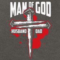 Man Of God Husband Dad Christianity Religion Christian Dad Cotton Canvas Backpack