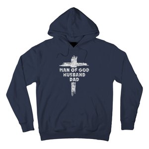 Man Of God Husband Dad Christian Faith Fathers Day Dad Gift Hoodie