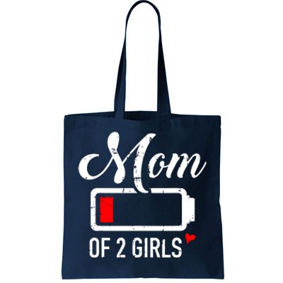 Mom Of Girl Low Battery Tote Bag