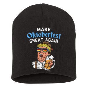 Make Oktoberfest Great Again Funny Trump Drink Beer Mug Gift Short Acrylic Beanie