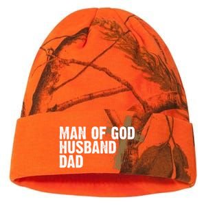 Man Of God Husband Dad Religious Cross Fathers Day Kati Licensed 12" Camo Beanie