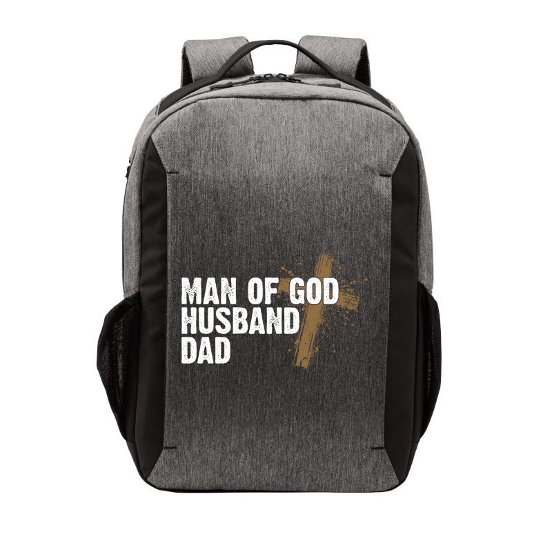 Man Of God Husband Dad Religious Cross Fathers Day Vector Backpack