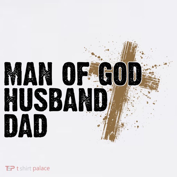 Man Of God Husband Dad Religious Cross Fathers Day Full-Length Apron With Pockets