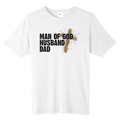 Man Of God Husband Dad Religious Cross Fathers Day Tall Fusion ChromaSoft Performance T-Shirt