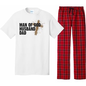 Man Of God Husband Dad Religious Cross Fathers Day Pajama Set